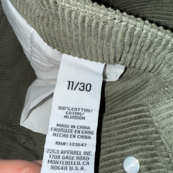 Green Corduroy Pants - Picture 4 of 4